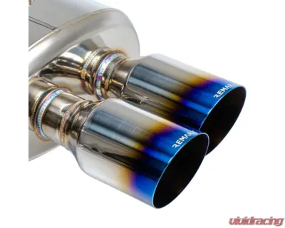 Remark Non-Resonated Catback Exhaust System w/4" Quad Burnt Stainless Tip Subaru WRX | STI VA 2015-2021 - RK-C4076S-01T