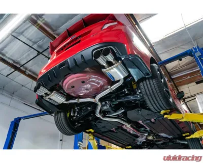 Remark Non-Resonated Catback Exhaust System w/4" Quad Burnt Stainless Tip Subaru WRX | STI VA 2015-2021 - RK-C4076S-01T