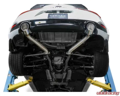 Remark Axleback Exhaust w/ Burnt Stainless Double Wall Tip Infiniti Q60 2017-2019 - RO-TTQ6-D