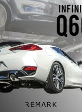 Remark Axleback Exhaust w/ Burnt Stainless Double Wall Tip Infiniti Q60 2017-2019                                     - RO-TTQ6-D - Image 7