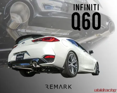 Remark Axleback Exhaust w/ Burnt Stainless Double Wall Tip Infiniti Q60 2017-2019 - RO-TTQ6-D