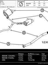 Remark R1 Spec Single-Exit Stainless Resonated Catback Exhaust Subaru WRX STI VA 2015-2021                                     - RK-C1076S-01C - Image 5