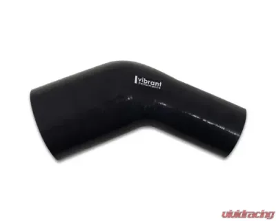 Vibrant Performance Gloss Black 2.25" x 2.00" Hose I.D. 45 Degree Transition Elbow - 19756