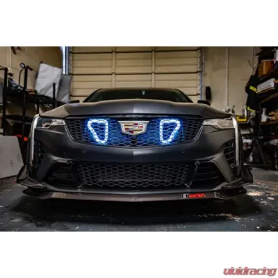 Velossa Tech Blackwing Dual Big Mouth Lit Kit Ram Air Intake Snorkel Cadillac CT4-V 2022-2025 - VT-BM-1255