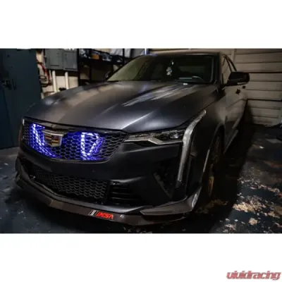 Velossa Tech Blackwing Dual Big Mouth Lit Kit Ram Air Intake Snorkel Cadillac CT4-V 2022-2025 - VT-BM-1255