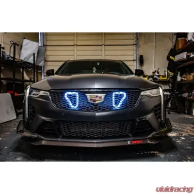 Velossa Tech Blackwing Dual Big Mouth Lit Kit Ram Air Intake Snorkel Cadillac CT4-V 2022-2025 - VT-BM-1255