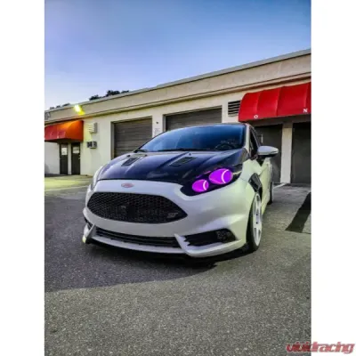 Velossa Tech Headlight Ram Air Intake Snorkel w/ RGBW Bluetooth Halos Ford Fiesta ST MK7/7.5 2014-2019 - VT-HL-0010