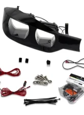 Velossa Tech Headlight Ram Air Intake Snorkel w/ RGBW Bluetooth Halos BMW F30/F34 3-Series 2016-2019                                     - VT-HL-0020 - Image 10