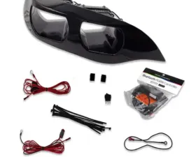 Velossa Tech Headlight Ram Air Intake Snorkel w/ RGBW Bluetooth Halos BMW F22 2-Series 2014-2021