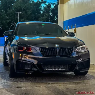 Velossa Tech Headlight Ram Air Intake Snorkel w/ RGBW Bluetooth Halos BMW F22 2-Series 2014-2021 - VT-HL-0030