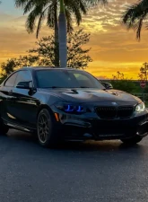 Velossa Tech Headlight Ram Air Intake Snorkel w/ RGBW Bluetooth Halos BMW F22 2-Series 2014-2021                                     - VT-HL-0030 - Image 7