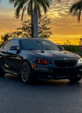 Velossa Tech Headlight Ram Air Intake Snorkel w/ RGBW Bluetooth Halos BMW F22 2-Series 2014-2021                                     - VT-HL-0030 - Image 8