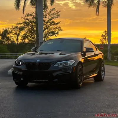 Velossa Tech Headlight Ram Air Intake Snorkel w/ RGBW Bluetooth Halos BMW F22 2-Series 2014-2021 - VT-HL-0030