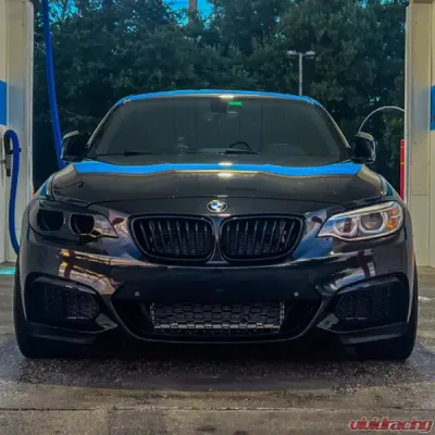 Velossa Tech Headlight Ram Air Intake Snorkel w/ RGBW Bluetooth Halos BMW F22 2-Series 2014-2021 - VT-HL-0030