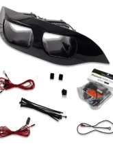 Velossa Tech Headlight Ram Air Intake Snorkel w/o RGBW Bluetooth Halos BMW F22 2-Series 2014-2021                                     - VT-HL-0031 - Image 10