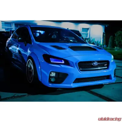 Velossa Tech Headlight Ram Air Intake Snorkel w/ RGBW Bluetooth Halos Subaru WRX | STI 2015-2021 - VT-HL-0040