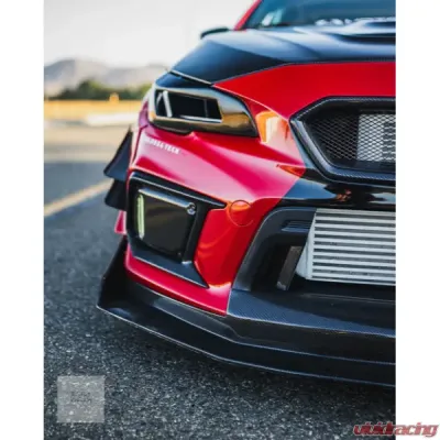 Velossa Tech Headlight Ram Air Intake Snorkel w/ RGBW Bluetooth Halos Subaru WRX | STI 2015-2021 - VT-HL-0040