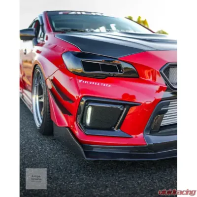Velossa Tech Headlight Ram Air Intake Snorkel w/o RGBW Bluetooth Halos Subaru WRX | STI 2015-2021 - VT-HL-0041