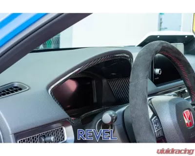 Revel 1 Pc GT Dry Carbon Dash Cluster Cover Honda Civic Type-R 2023 - 1TR4GT0DH01