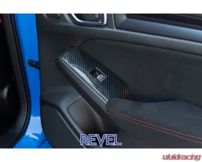 Revel 4 Pcs GT Dry Carbon Window Switch Panel Cover Honda Civic Type-R 2023 - 1TR4GT0DH02