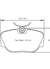 Pagid Racing RSL 29 Brake Pads 17.5mm BMW 318is | 325i | Z1 | Citroen ZX 1982-1997                                     - 1544 29 - Image 2
