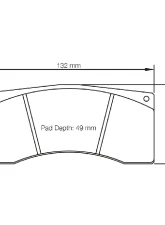 Pagid Racing RSL 1 Brake Pads 20.0mm Aston Martin Vantage | McLaren 570S GT4 2018+                                     - 1607 RSL1 - Image 2