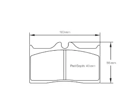 Pagid Racing Brake Pad w/ 16.0mm Thickness Wilwood NDL