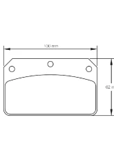 Pagid Racing RSL 29 Brake Pad w/ 13.0mm Thickness Baer Brakes S4 | Outlaw 2000/2500 | Wilwwod Dynalite Centre Pin                                     - 1796 RS29 - Image 2