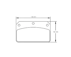 Pagid Racing Brake Pad w/ 13.0mm Thickness Baer Brakes S4 | Outlaw 2000/2500 | Wilwwod Dynalite Centre Pin