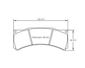 Pagid Racing AP CP3558 Rear Brake Pad w/ 25.0mm Thickness Chevrolet Corvette C7 2014-2019