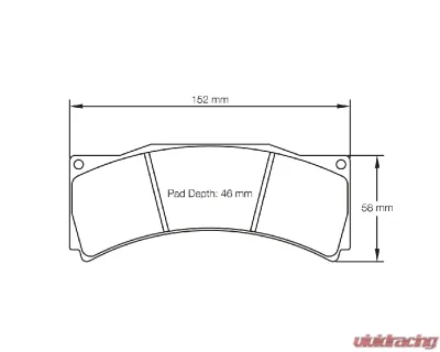 Pagid Racing AP CP3558 Rear Brake Pad w/ 25.0mm Thickness Chevrolet Corvette C7 2014-2019 - 1813 19-5