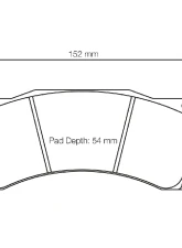 Pagid Racing RST 5 Front Brake Pad w/ 18.0mm Thickness Alfa Romeo | Ford | Mitsubishi 2007+                                     - 1904 RST5 - Image 2