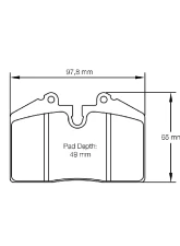 Pagid Racing RSH 29E Brake Pad w/ 24.0mm Thickness Lucas | Girling Caliper 16/4                                     - 1916 H29E - Image 2