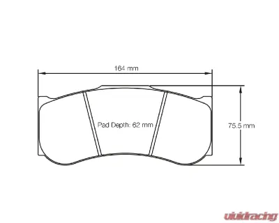Pagid Racing RSL 1E Front Bedded Brake Pad w/ 30.0mm Thickness BMW M4 GT4 | M6 GT3/GTLM 2016+ - 2019 RSL1E Bed