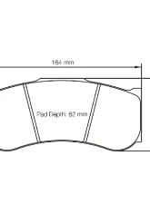 Pagid Racing RSL 1E Front Brake Pad w/ 30.0mm Thickness BMW M4 GT4 | M6 GT3/GTLM 2016+                                     - 2019 RSL1E - Image 2