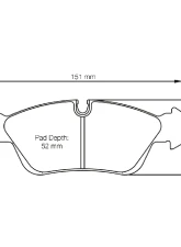 Pagid Racing RST 1 Front Brake Pad w/ 17.2mm Thickness BMW 318is | 320i | Z4 1990-2009                                     - 2180 RST1 - Image 2