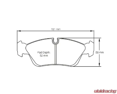 Pagid Racing RST 1 Front Brake Pad w/ 17.2mm Thickness BMW 318is | 320i | Z4 1990-2009 - 2180 RST1