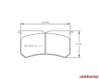 Pagid Racing RST 1 Brake Pad w/ 20.0mm Thickness AP Racing | StopTech | Wilwood Caliper - 2206 RST1