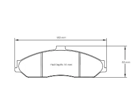 Pagid Racing Brake Pad w/ 15.0mm Thickness Chevrolet Corvette C5/C6 | Pontiac GTO 1997-2013