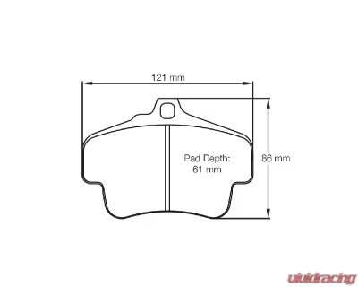 Pagid Racing RS 44 Brake Pad w/ 18.5mm Thickness Porsche 718 | 996 | 997 | 981 | 986 | 987 1997+ - 2405 44
