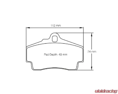 Pagid Racing RS 44 Rear Brake Pad w/ 15.5mm Thickness Porsche 718 | 981 | 986 | 987 | 996 1996+ - 2406 44