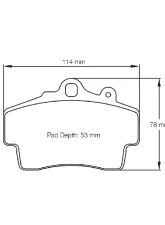 Pagid Racing RS 14 Front Brake Pad w/ 15.5mm Thickness Porsche 986 | 987 Boxster 1996-2012                                     - 2407 14 - Image 2