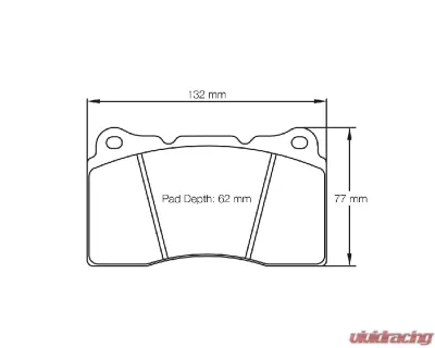 Pagid Racing RST 5 Brake Pad w/ 16.0mm Thickness Brembo M4 Caliper - 2487 RST5