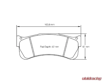 Pagid Racing RS 14 Brake Pad w/ 29.0mm Thickness Alpine | Ave-Riley | Ginetta | Lamborghini | Porsche 2007+ - 2488 14