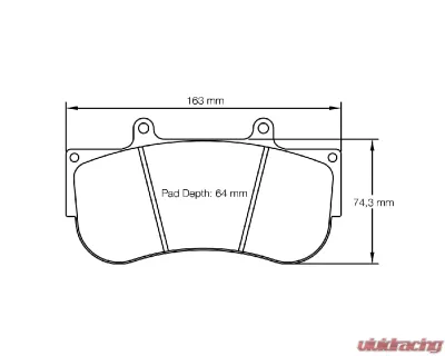 Pagid Racing RSL 1E Front Brake Pad w/ 30.0mm Thickness BMW | Ferrari | Mercedes-Benz | Porsche 2016+ - 2564 RSL1E