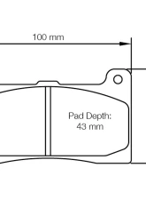 Pagid Racing Wilwood Dynalite Pro 7816 RST 4 Brake Pad w/ 16.0mm Pad Thickness                                     - 2581 RST4 - Image 2