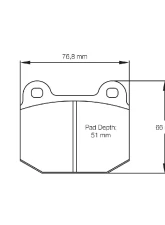 Pagid Racing RS 14 Brake Pad w/ 14.6mm Thickness Lotus Elise | Exige | Opel Speedster 1996+                                     - 2593 14 - Image 2