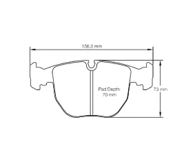 Pagid Racing Front Brake Pad w/ 19.0mm Pad Thickness BMW M5 E39 | Maserati BiTurbo 1994-2003