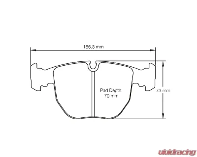 Pagid Racing Front Brake Pad w/ 19.0mm Pad Thickness BMW M5 E39 | Maserati BiTurbo 1994-2003 - 2683 29