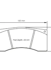 Pagid Racing RST D1 Digressive Rear Brake Pad w/ 26.5mm Thickness Brembo 07.5139 Caliper                                     - 2704 TD1 - Image 2